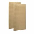 Triton Products (2) 24 In. W x 48 In. H x 1/4 In. D Natural Heavy-Duty High Density Fiberboard Round Hole Pegboards TPB-2N